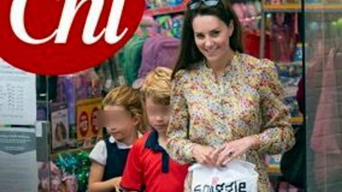 Kate Middleton con i figli in cartoleria